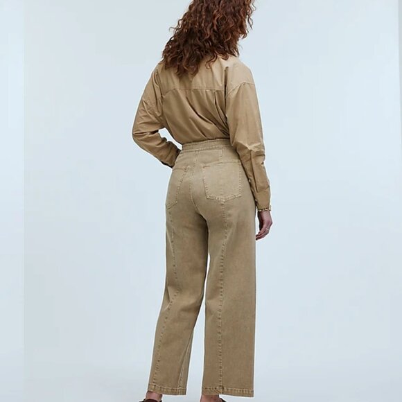 🏷️NWT:  The Curvy Emmett Wide-Leg Crop Pant: Welt Pocket Edition-White Size - Picture 4 of 9